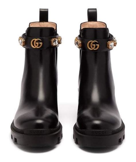 gucci trip embellished leather chelsea boots women|Gucci Chelsea boots men.